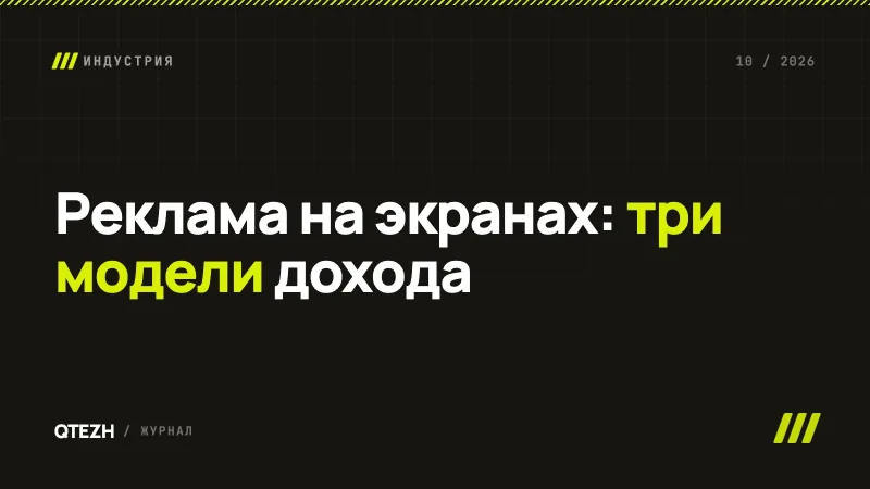 Реклама на экранах в заведении: собственные, партнёрские и гостевые размещения